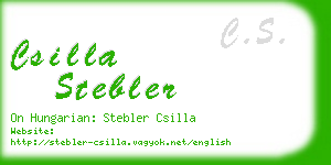 csilla stebler business card